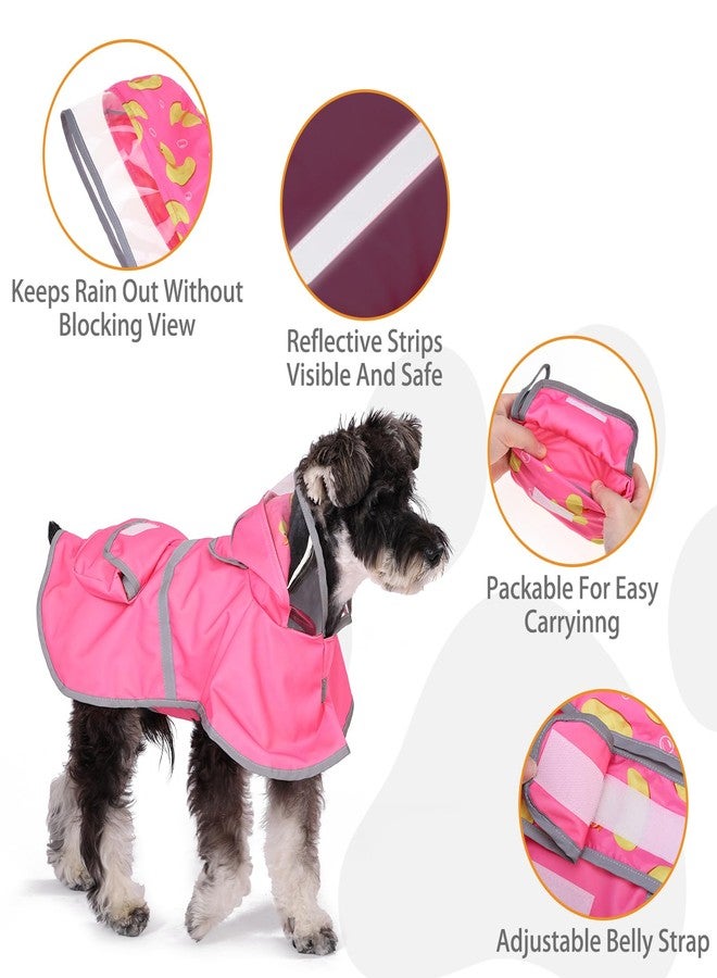 كولتيل معطف مطري للكلاب من كولتيل، معطف مطري للحيوانات الأليفة قابل للعكس، بغطاء رأس شفاف مزدوج الطبقات مع جيب تخزين سهل، معطف واقٍ من المطر قابل للتعديل ومقاوم للماء والرياح وعاكس للضوء، مزود بفتحة لربط المقود، مناسب للكلاب الصغيرة والمتوسطة الحجم، مقاس صغير - Image 4